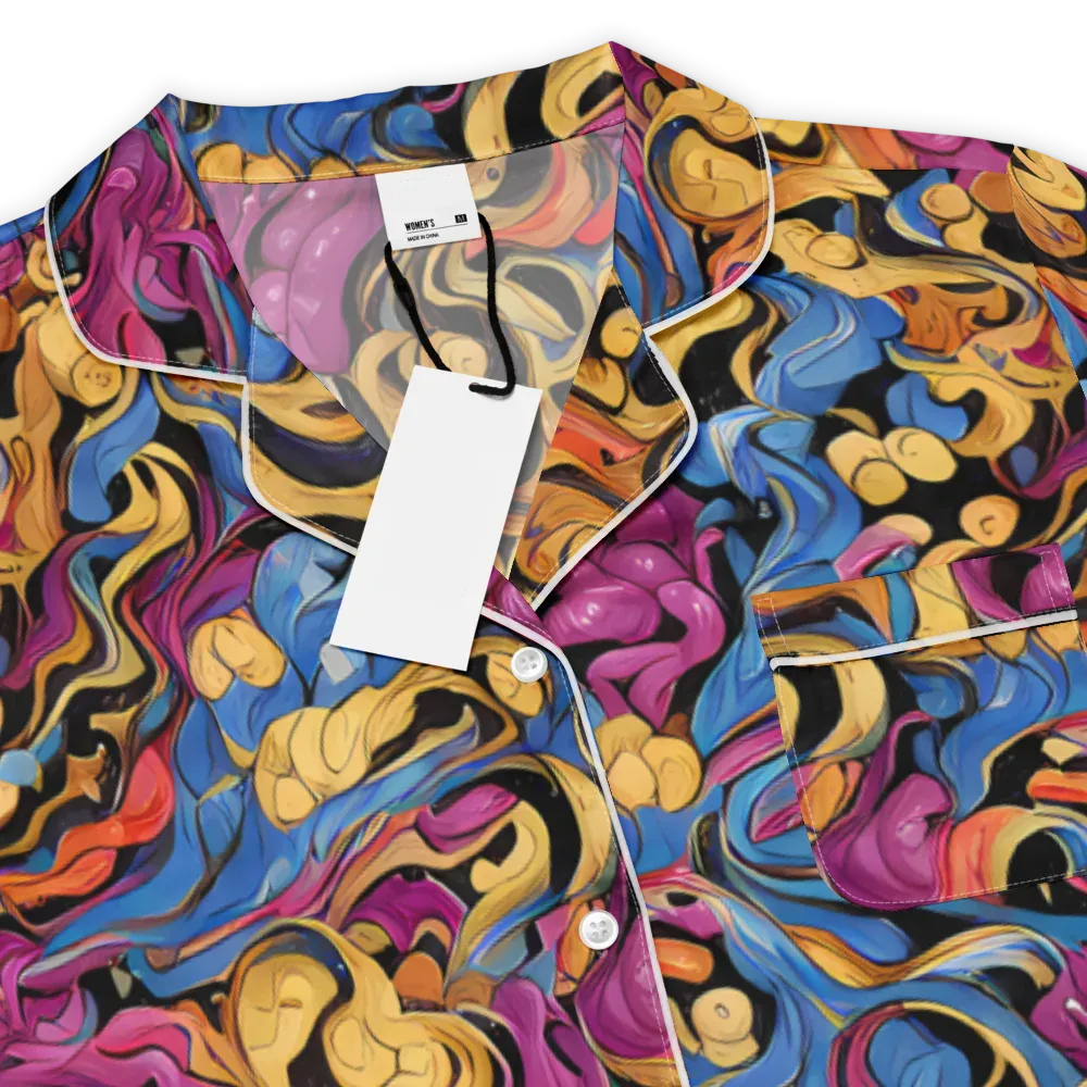 Bosschaert Whorls on Women's Short Sleeve Pajama Top — Product details