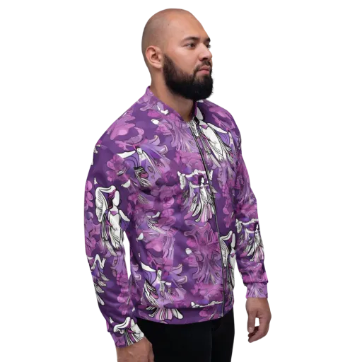 Violet Seraphim on a Bomber Jacket