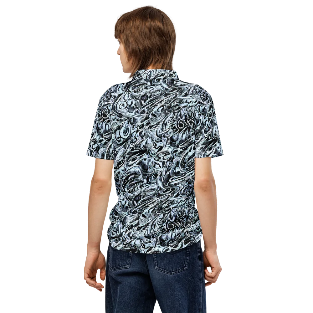 Horkey's Nebula on Men's Slim Fit Polo Shirt — Back