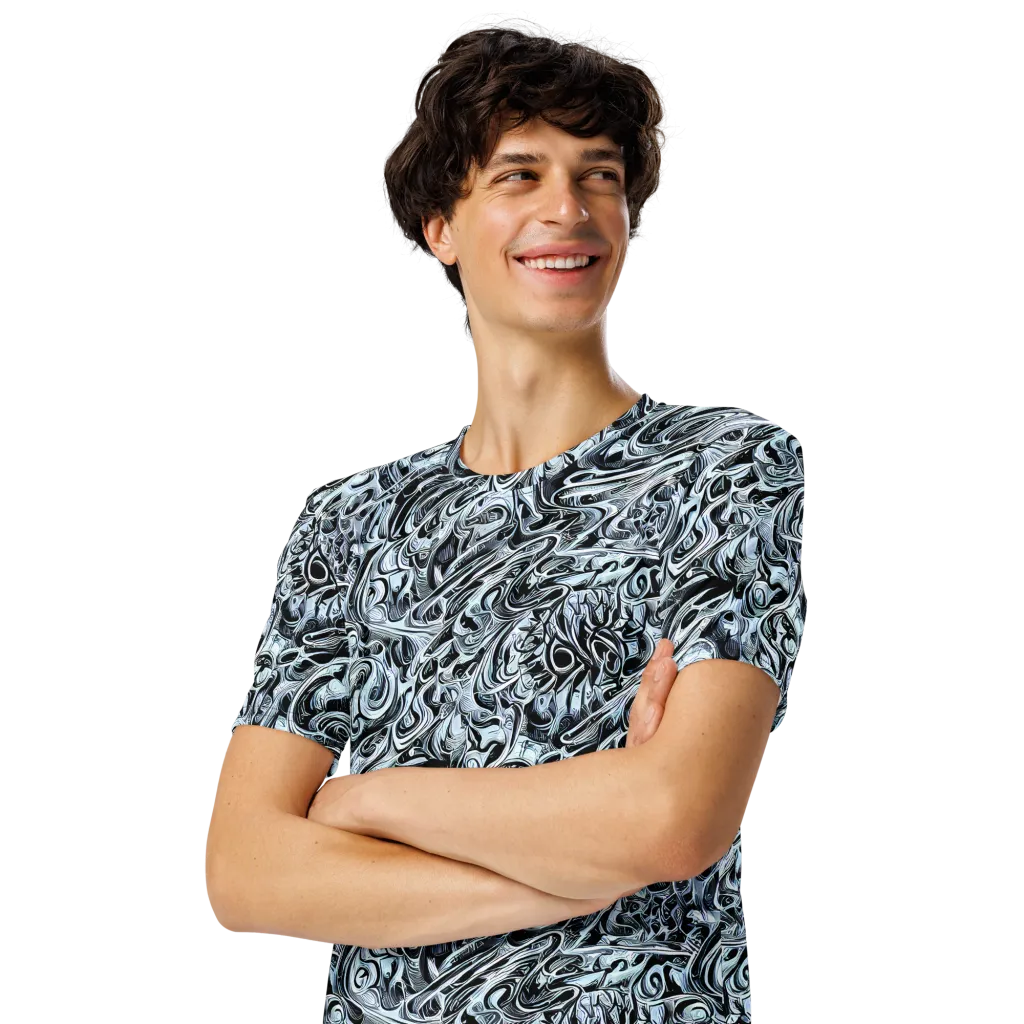 Horkey's Nebula on Men's Crew Neck T-Shirt — Left Front
