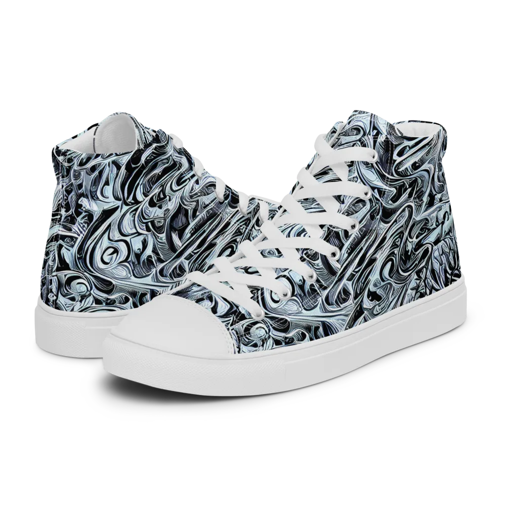 Horkey's Nebula on Men's High Top Canvas Shoes — Left