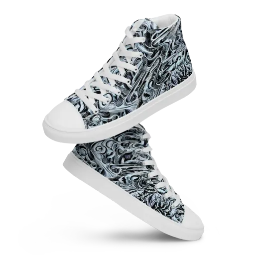 Horkey's Nebula on a Men's High Top Canvas Shoes