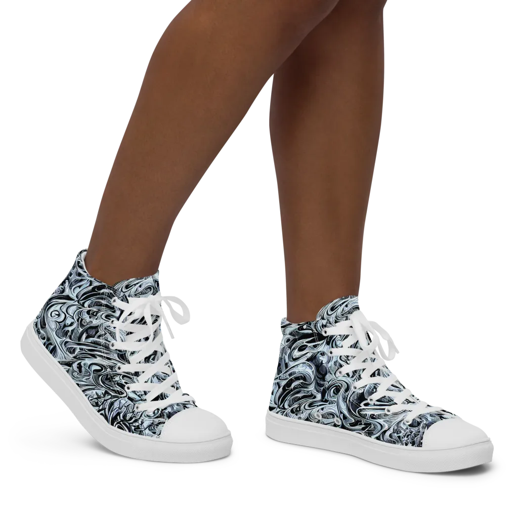 Horkey's Nebula on Women's High Top Canvas Shoes — Right
