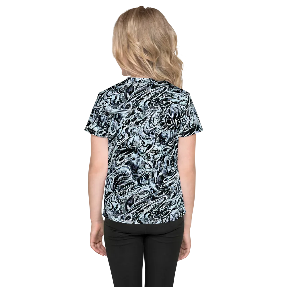 Horkey's Nebula on Kids Crew Neck T-Shirt — Back