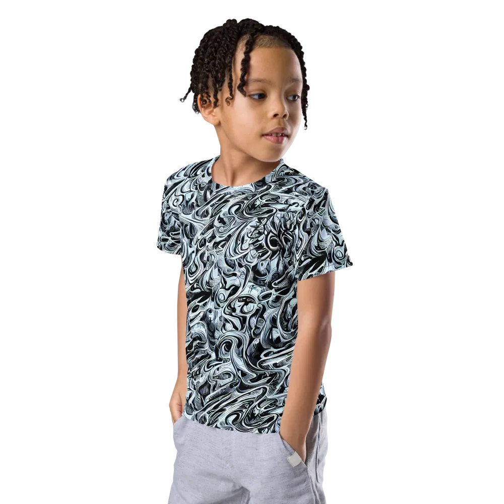 Horkey's Nebula on Kids Crew Neck T-Shirt — Left Front