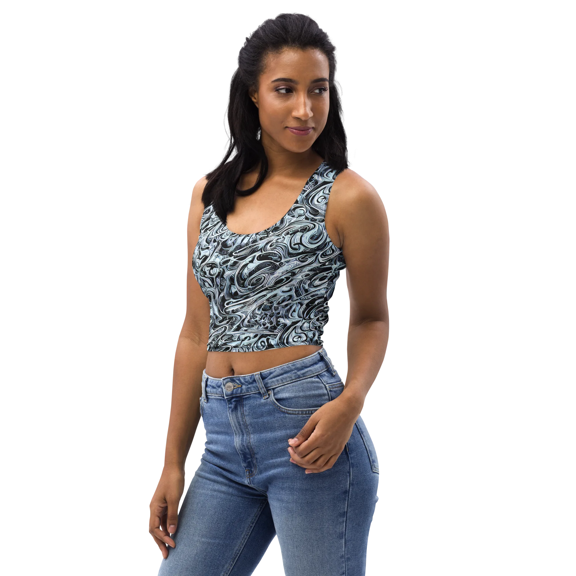 Horkey's Nebula on Crop Top — Left Front