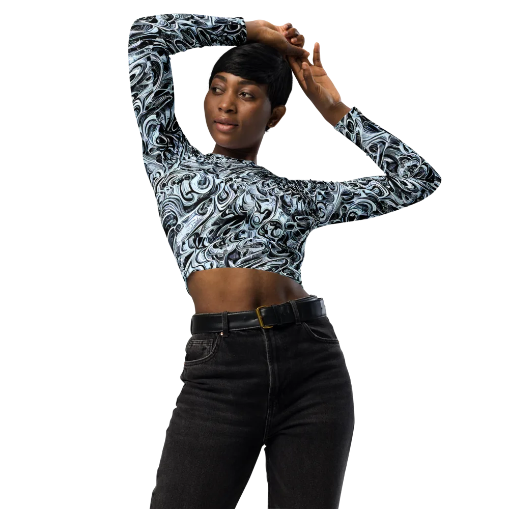 Horkey's Nebula on Long Sleeve Crop Top — Front
