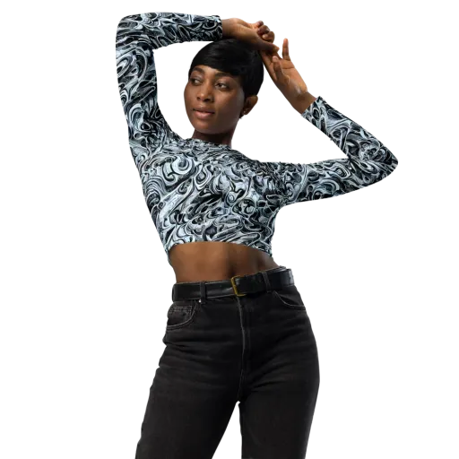Horkey's Nebula on a Long Sleeve Crop Top