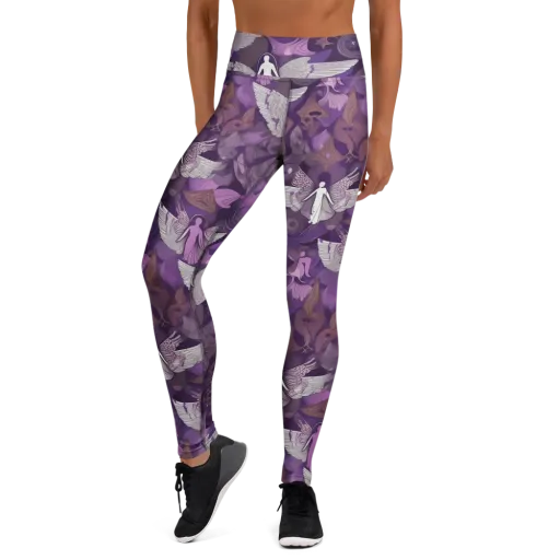 Amethyst Angels on a Yoga Leggings
