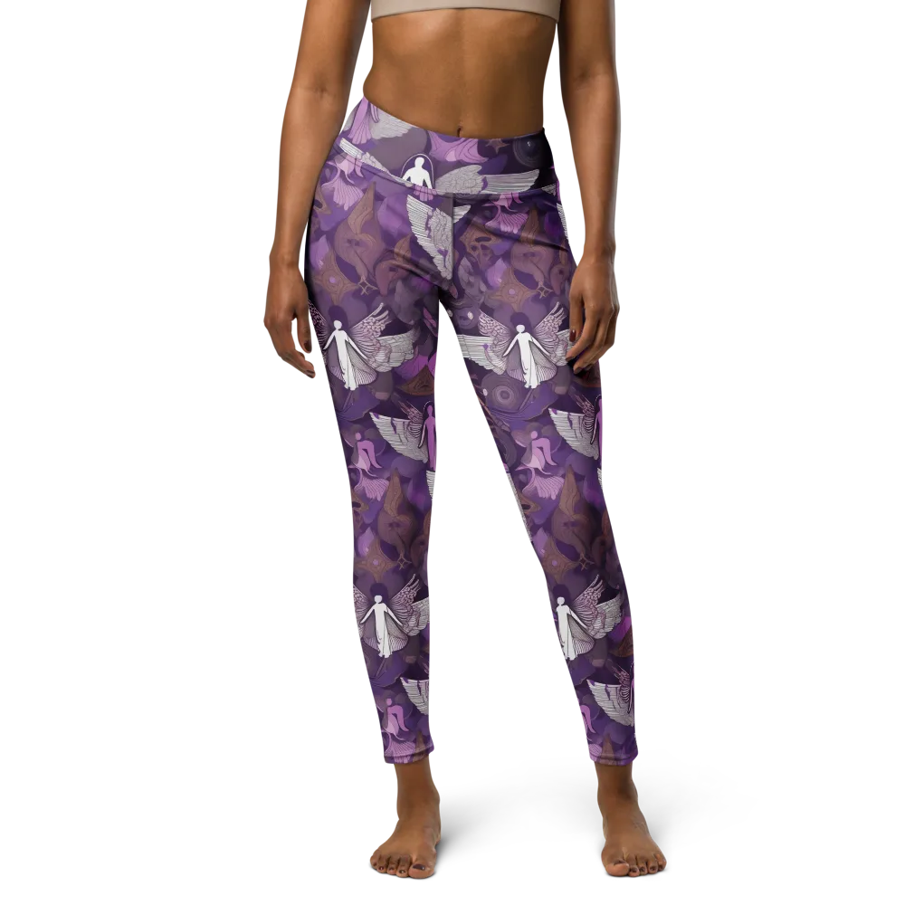 Amethyst Angels on Yoga Leggings — Front