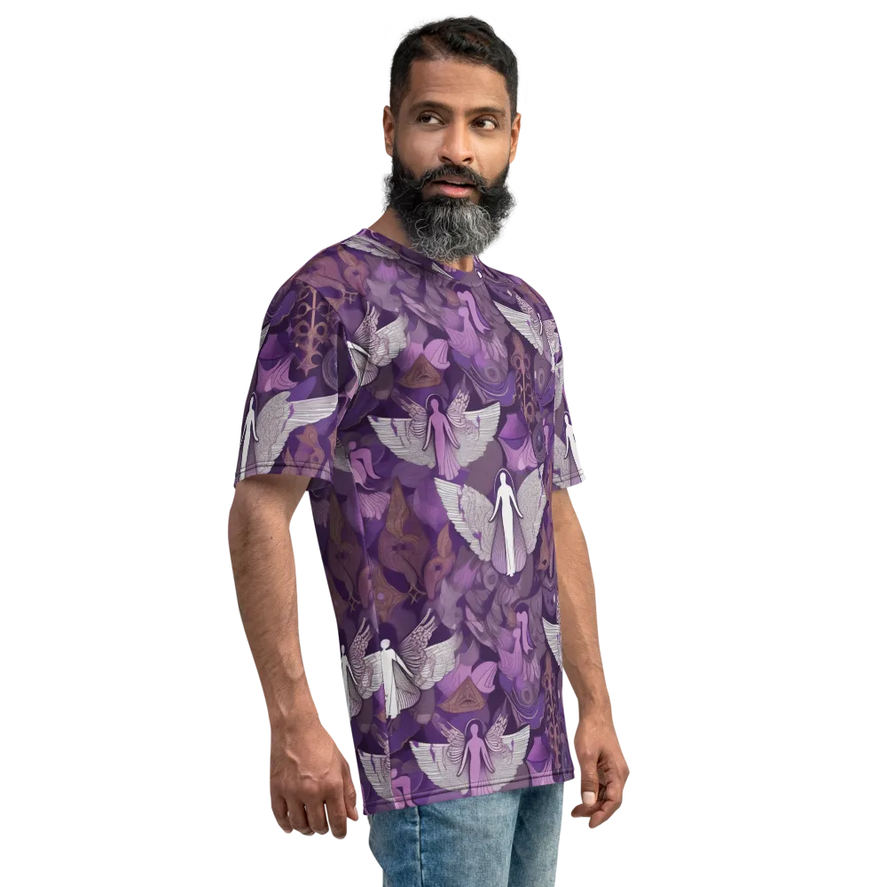 Amethyst Angels on Men's Crew Neck T-Shirt — Right