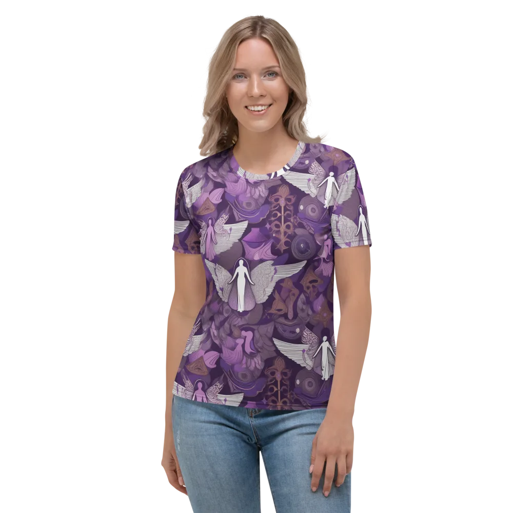 Amethyst Angels on Women's Crew Neck T-Shirt — Front
