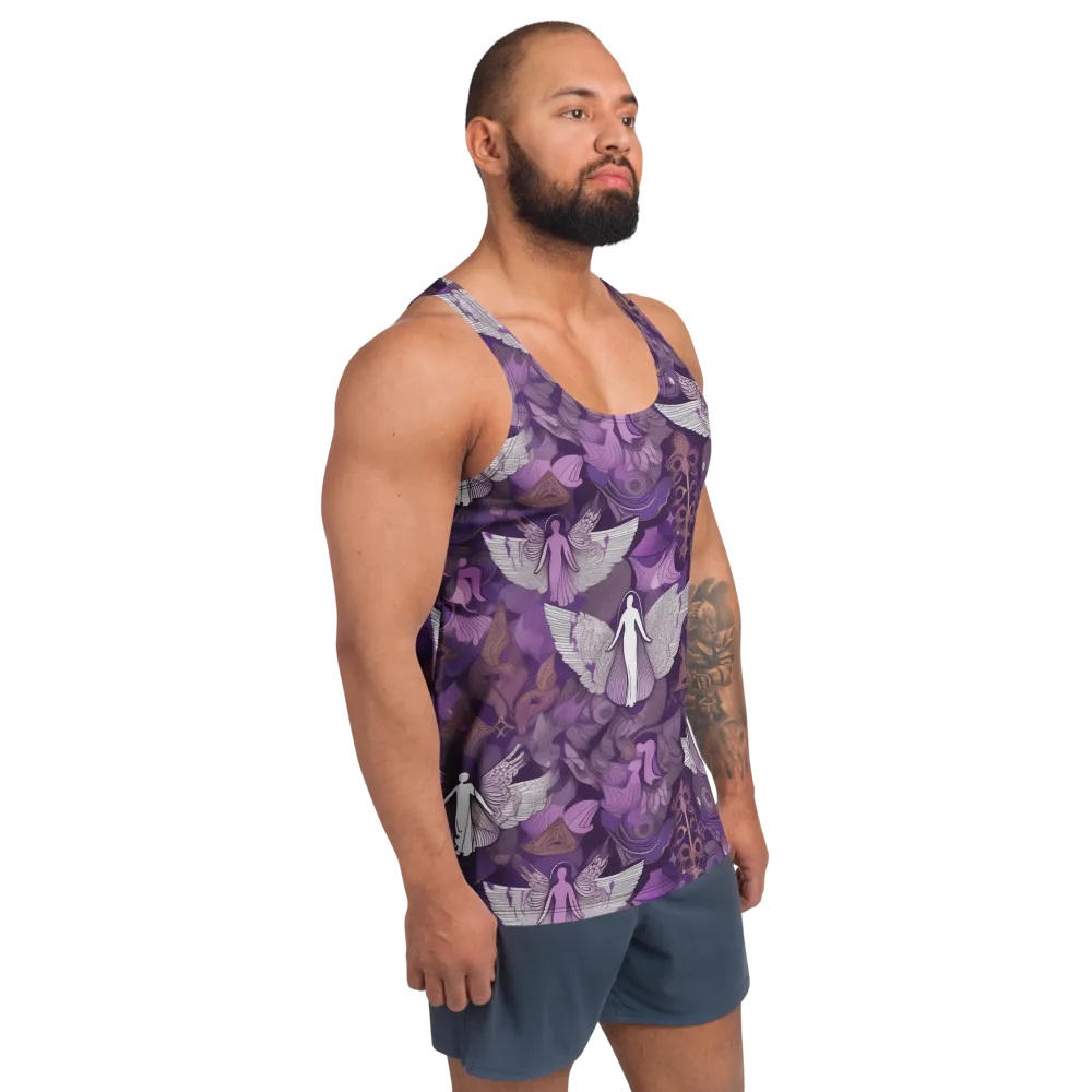 Amethyst Angels on Men's Tank Top — Right Front