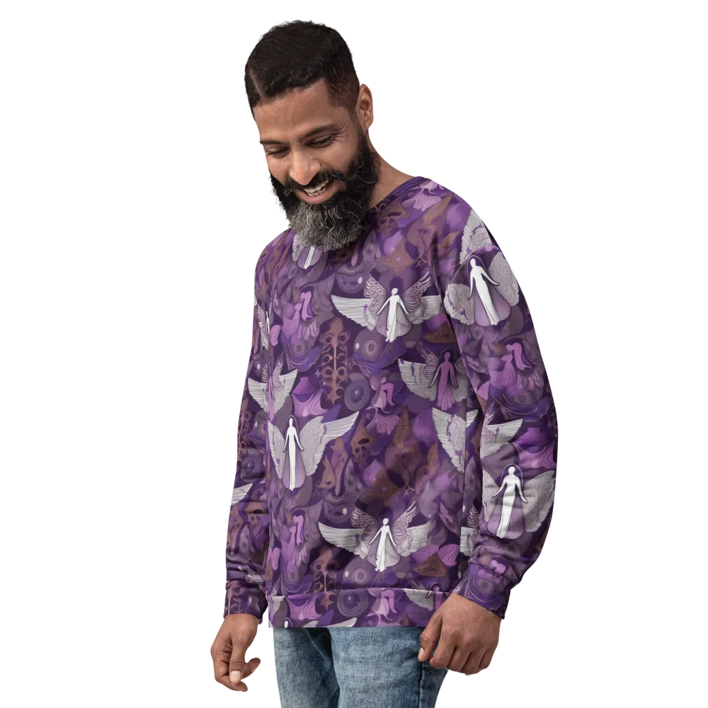 Amethyst Angels on Sweatshirt — Left Front