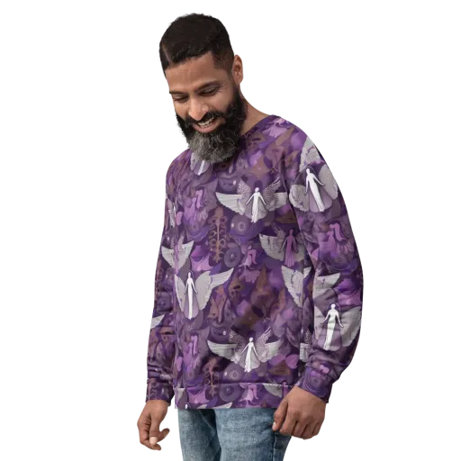 Amethyst Angels on a Sweatshirt