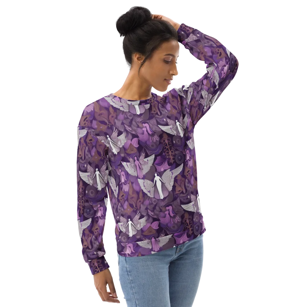 Amethyst Angels on Sweatshirt — Right Front