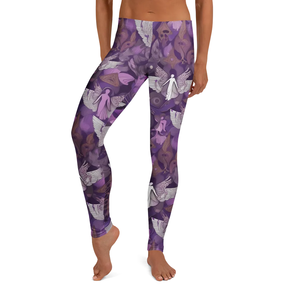 Amethyst Angels on Leggings — Front