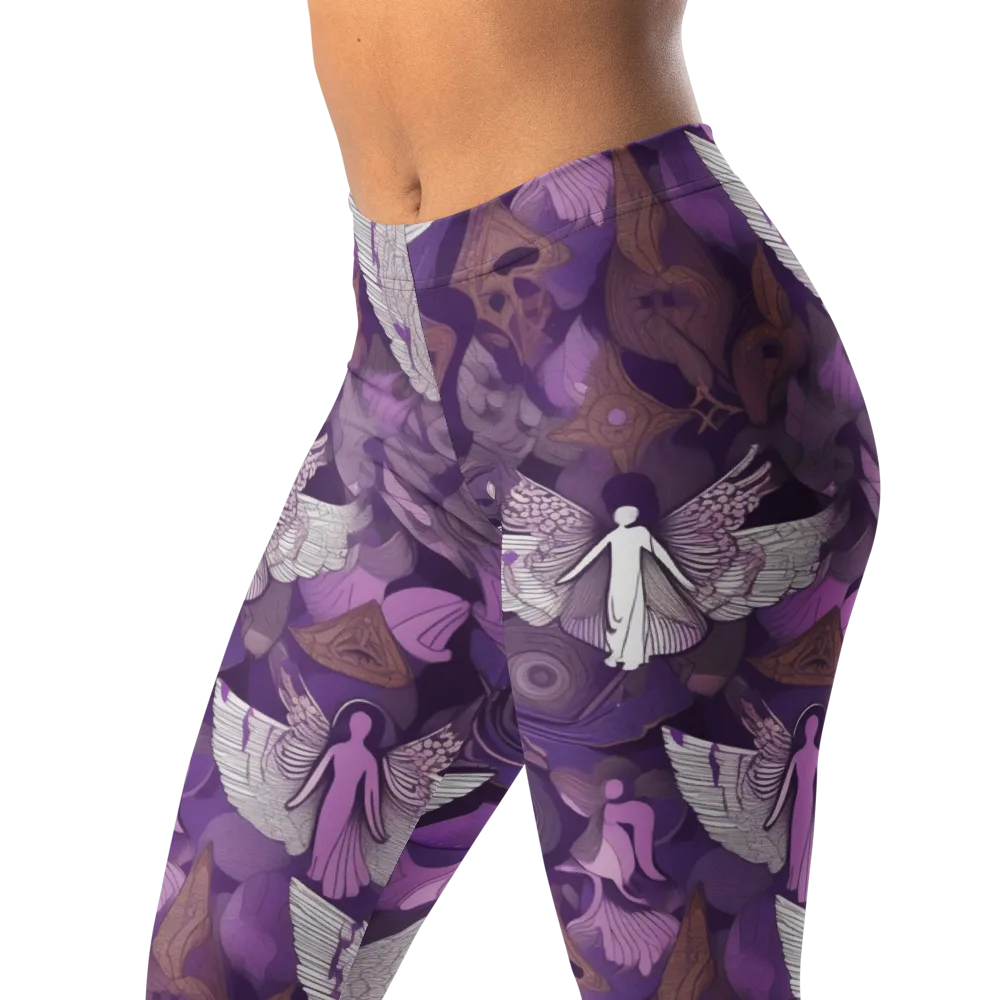 Amethyst Angels on Leggings — Left Front