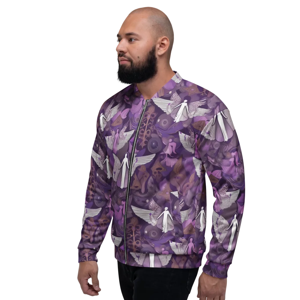 Amethyst Angels on Bomber Jacket — Left