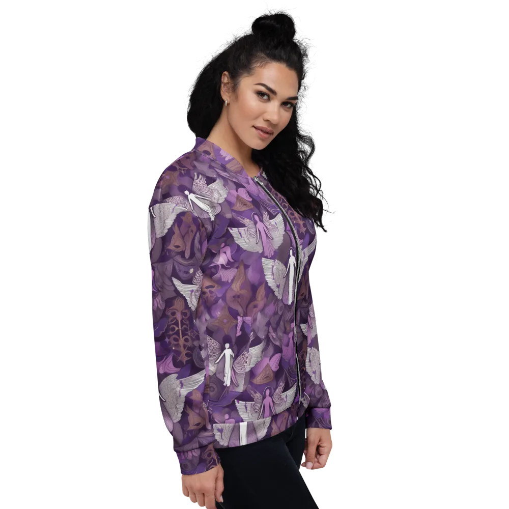 Amethyst Angels on Bomber Jacket — Right
