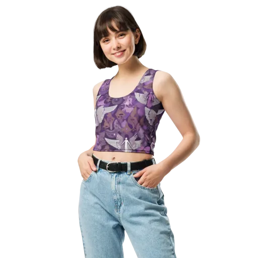 Amethyst Angels on a Crop Top