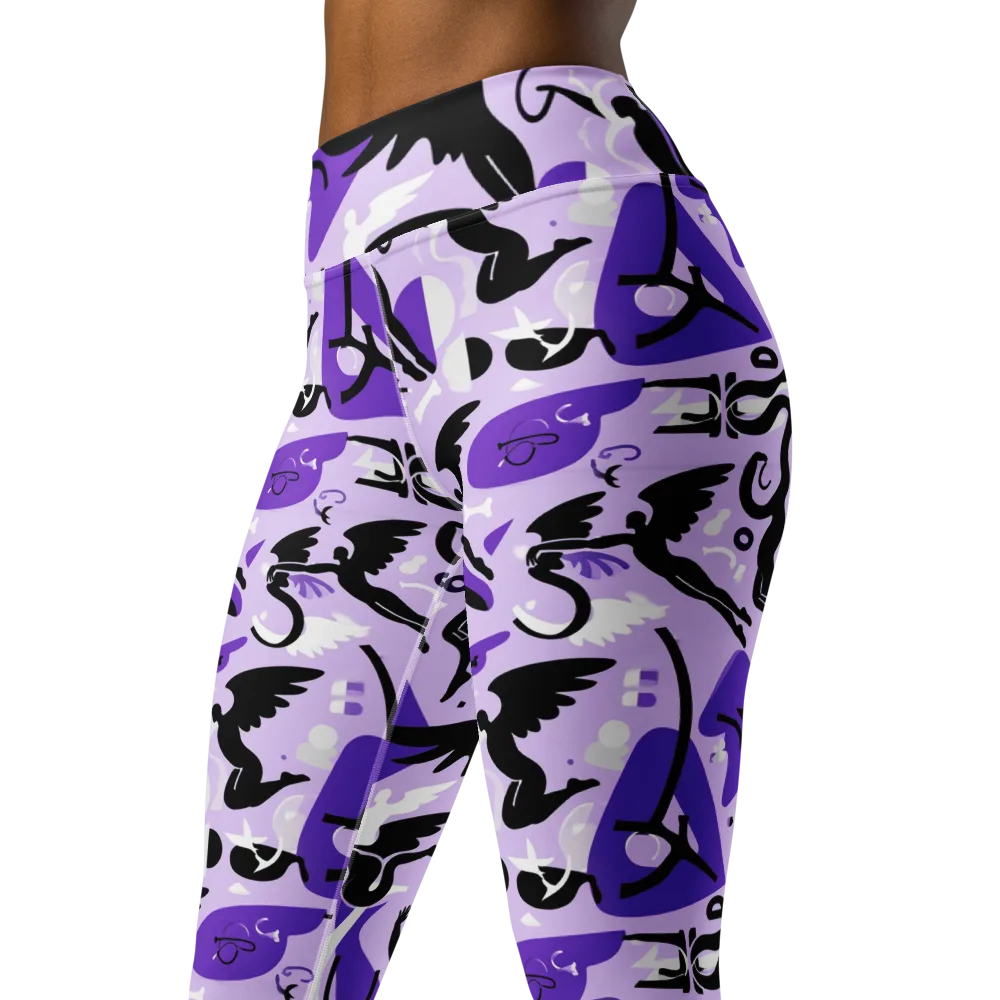 Midnight Aerobatics on Yoga Leggings — Left Front