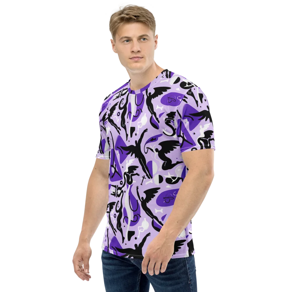 Midnight Aerobatics on Men's Crew Neck T-Shirt — Left