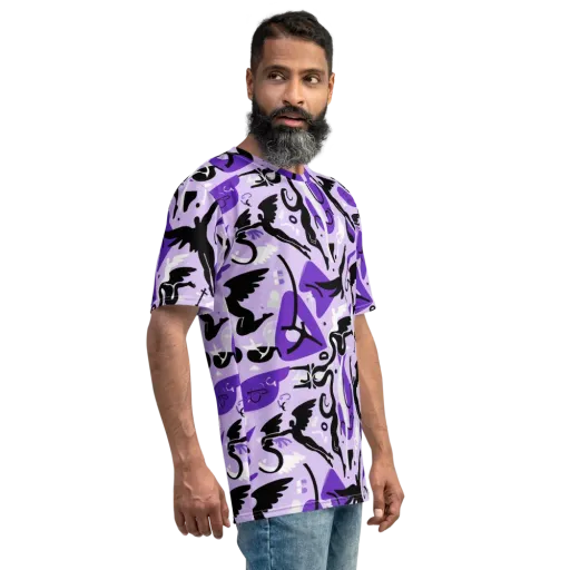 Midnight Aerobatics on a Men's Crew Neck T-Shirt