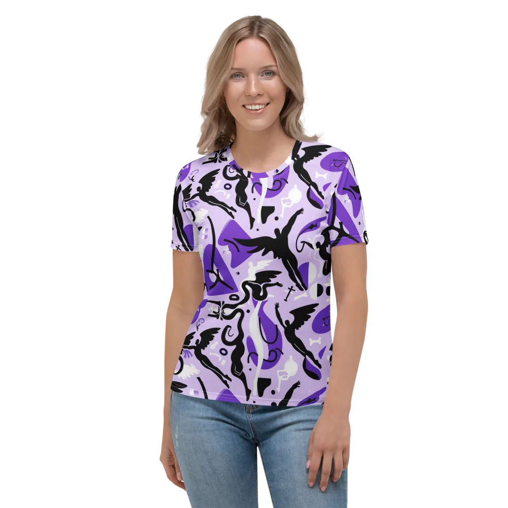 Midnight Aerobatics on Women's Crew Neck T-Shirt — Front