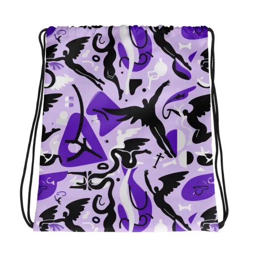 Midnight Aerobatics on a Drawstring Bag