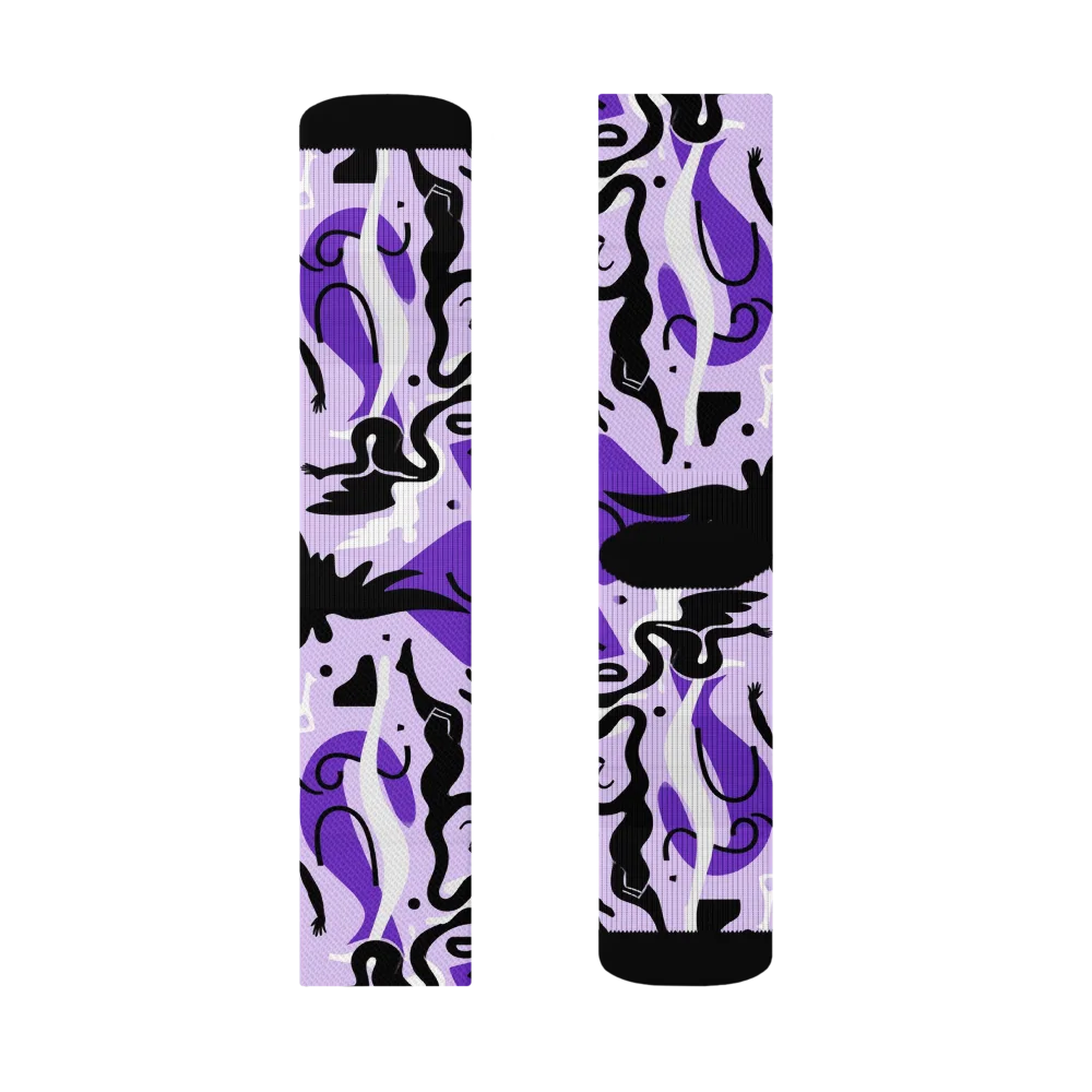 Midnight Aerobatics on Socks — Right Sock