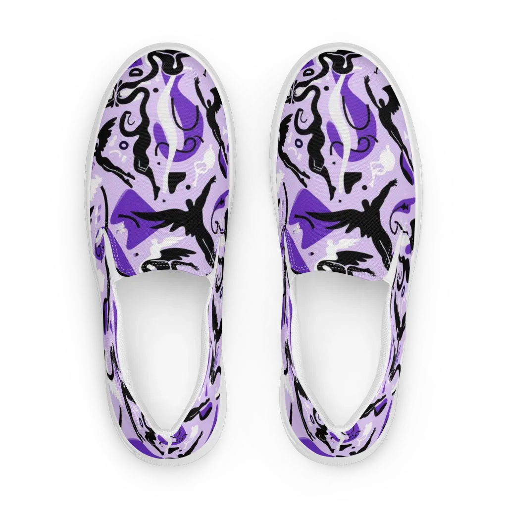 Midnight Aerobatics on Women's Slip-On Canvas Shoes — Front