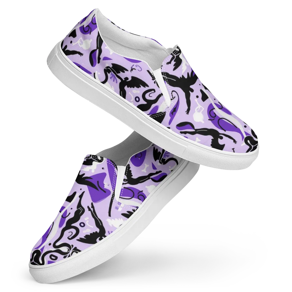 Midnight Aerobatics on Women's Slip-On Canvas Shoes — Front