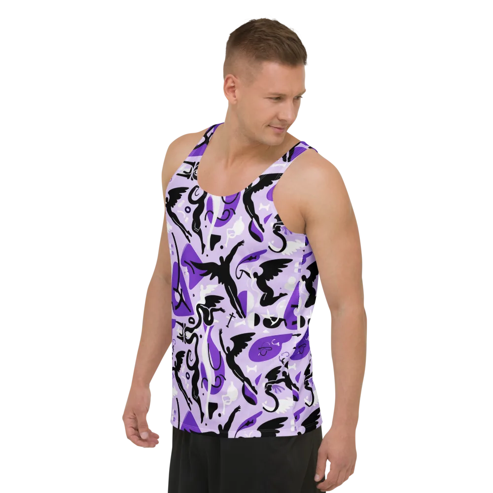 Midnight Aerobatics on Men's Tank Top — Left Front