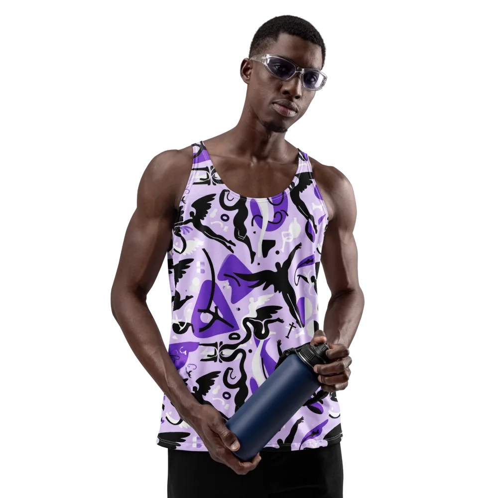Midnight Aerobatics on Men's Tank Top — Front
