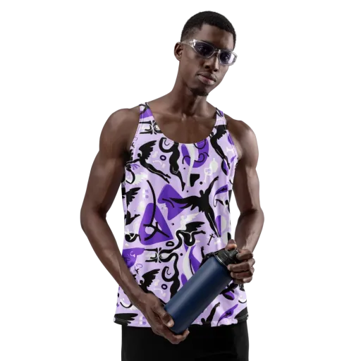 Midnight Aerobatics on a Men's Tank Top