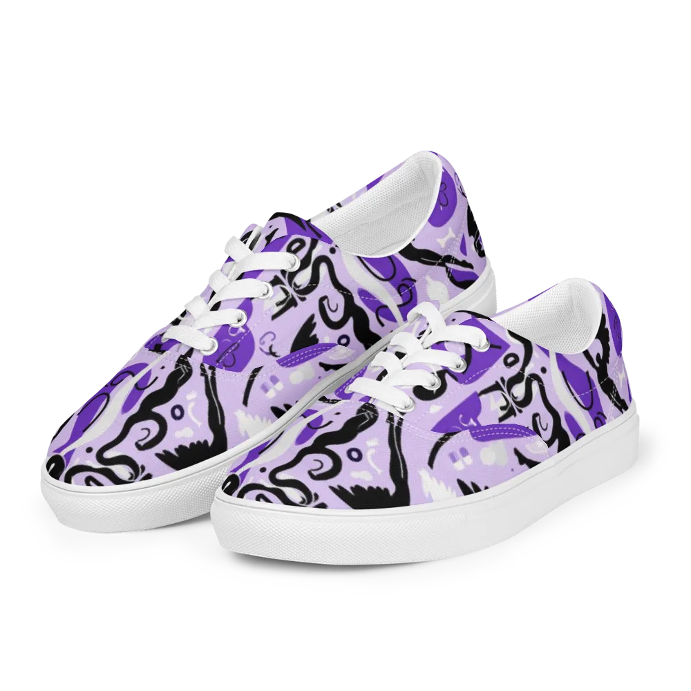 Midnight Aerobatics on Men's Lace-Up Canvas Shoes — Left Front