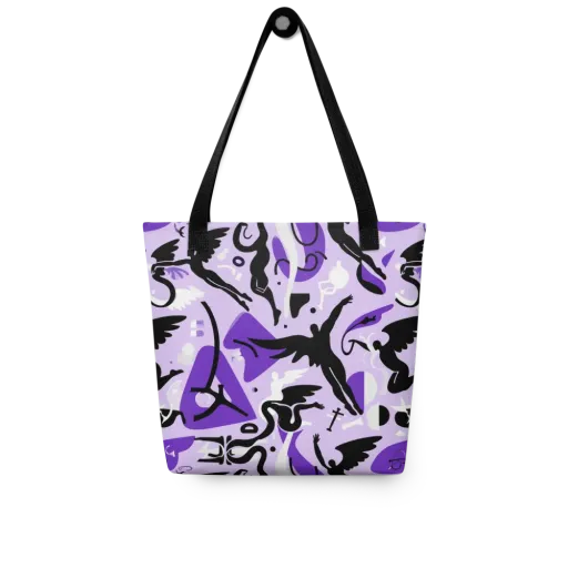 Midnight Aerobatics on a Tote Bag