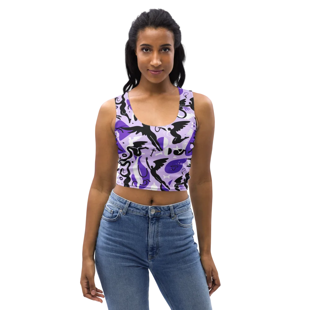 Midnight Aerobatics on Crop Top — Front