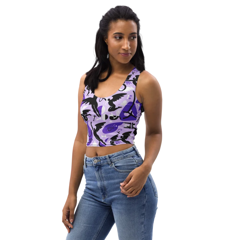 Midnight Aerobatics on Crop Top — Left Front