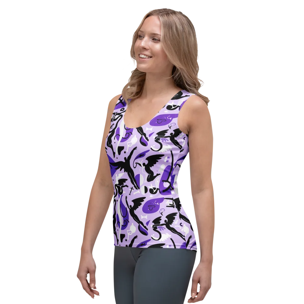 Midnight Aerobatics on Women's Tank Top — Left Front
