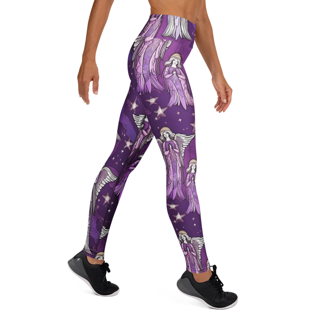 Starlit Choir on Yoga Leggings — Right