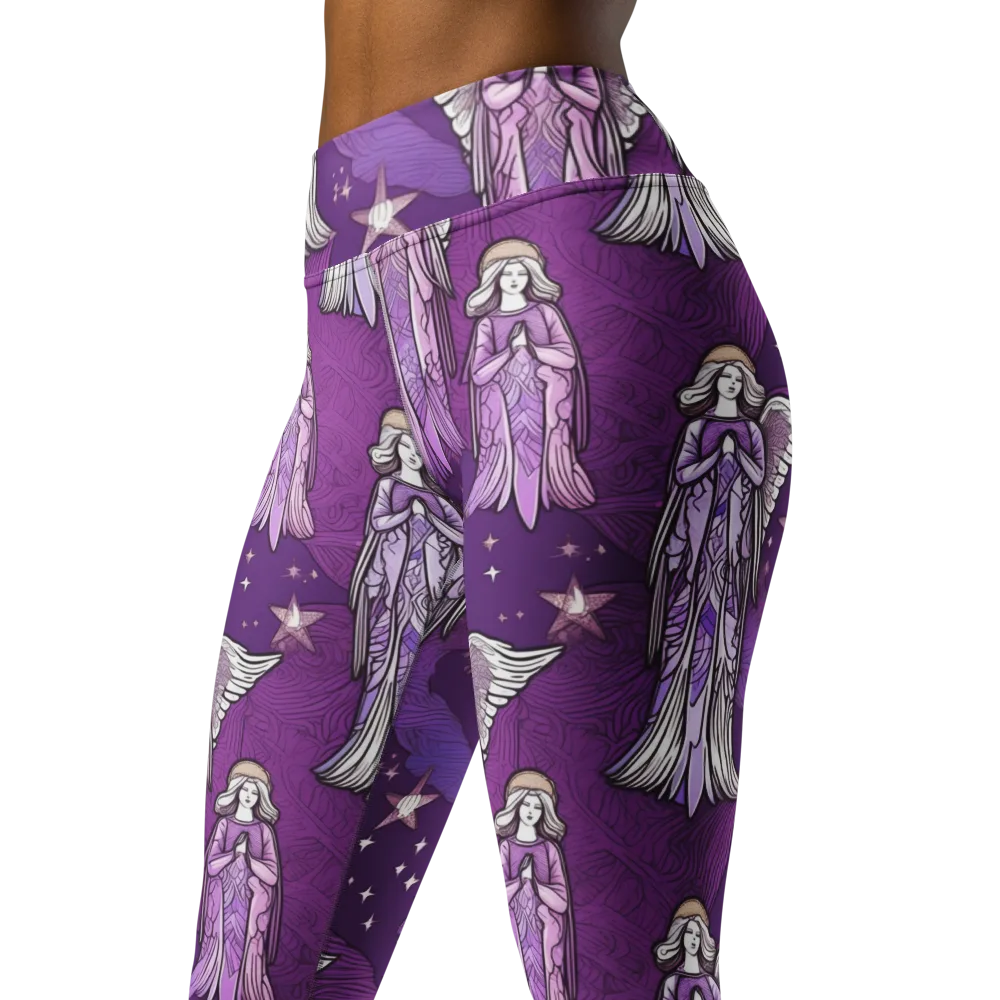 Starlit Choir on Yoga Leggings — Left Front