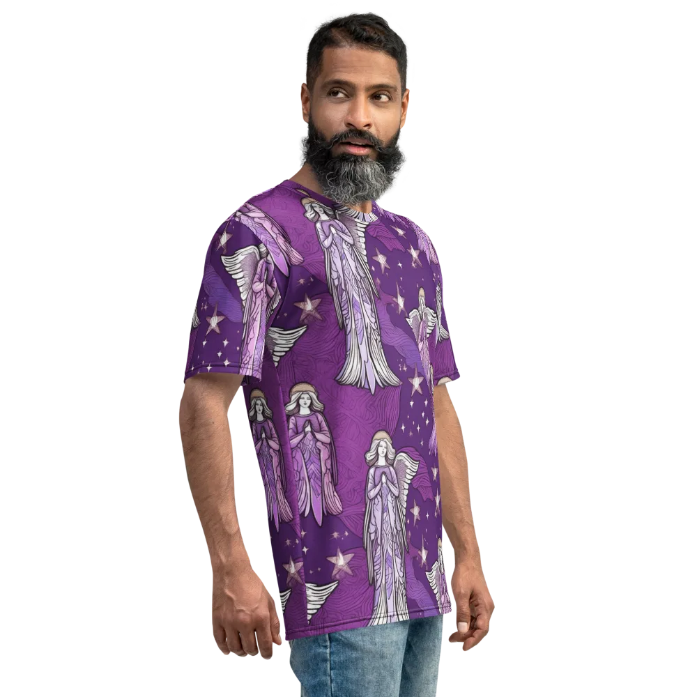 Starlit Choir on Men's Crew Neck T-Shirt — Right