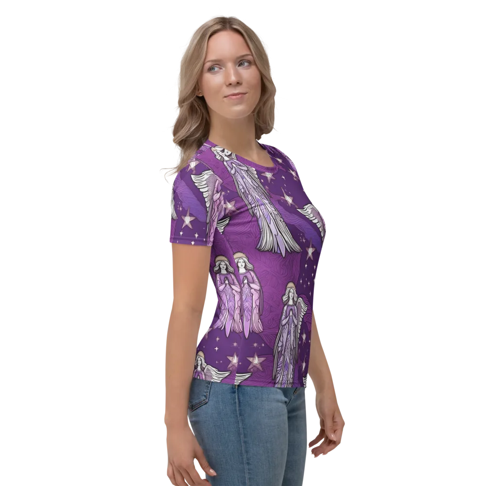 Starlit Choir on Women's Crew Neck T-Shirt — Right