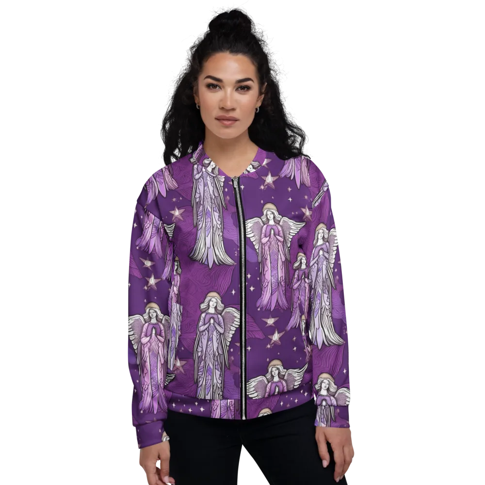 Starlit Choir on Bomber Jacket — Front