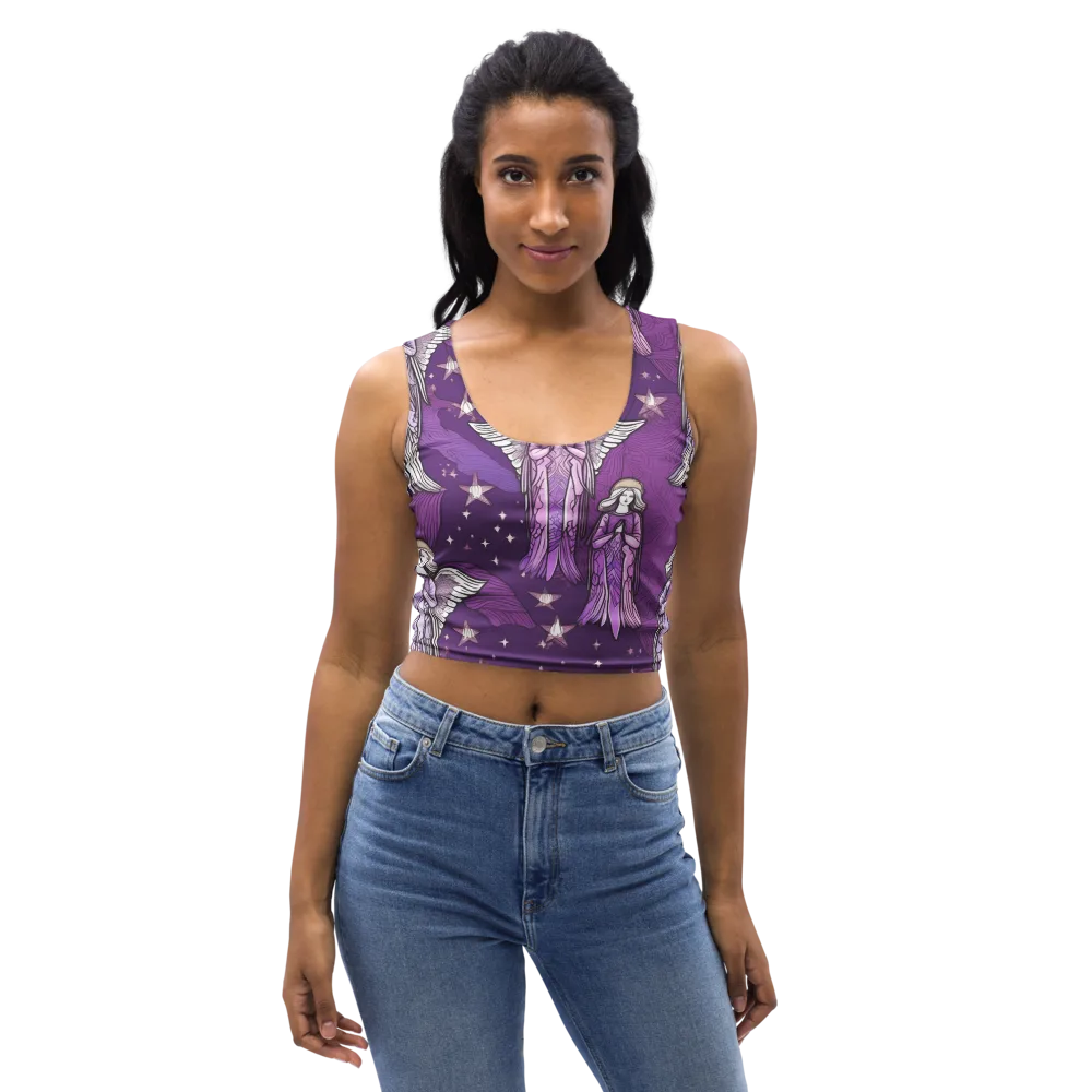 Starlit Choir on Crop Top — Front