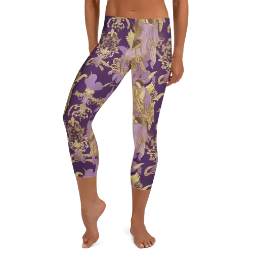 Gilded Ascension on a Capri Leggings