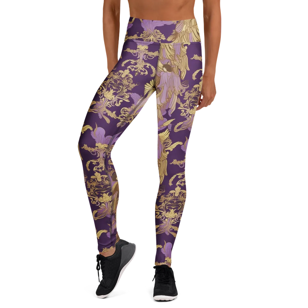 Gilded Ascension on Yoga Leggings — Front