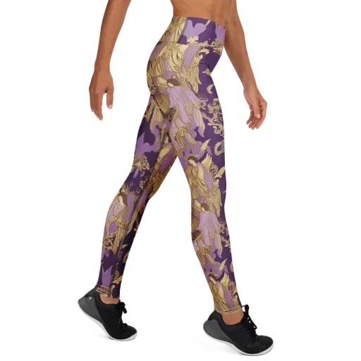 Gilded Ascension on a Yoga Leggings
